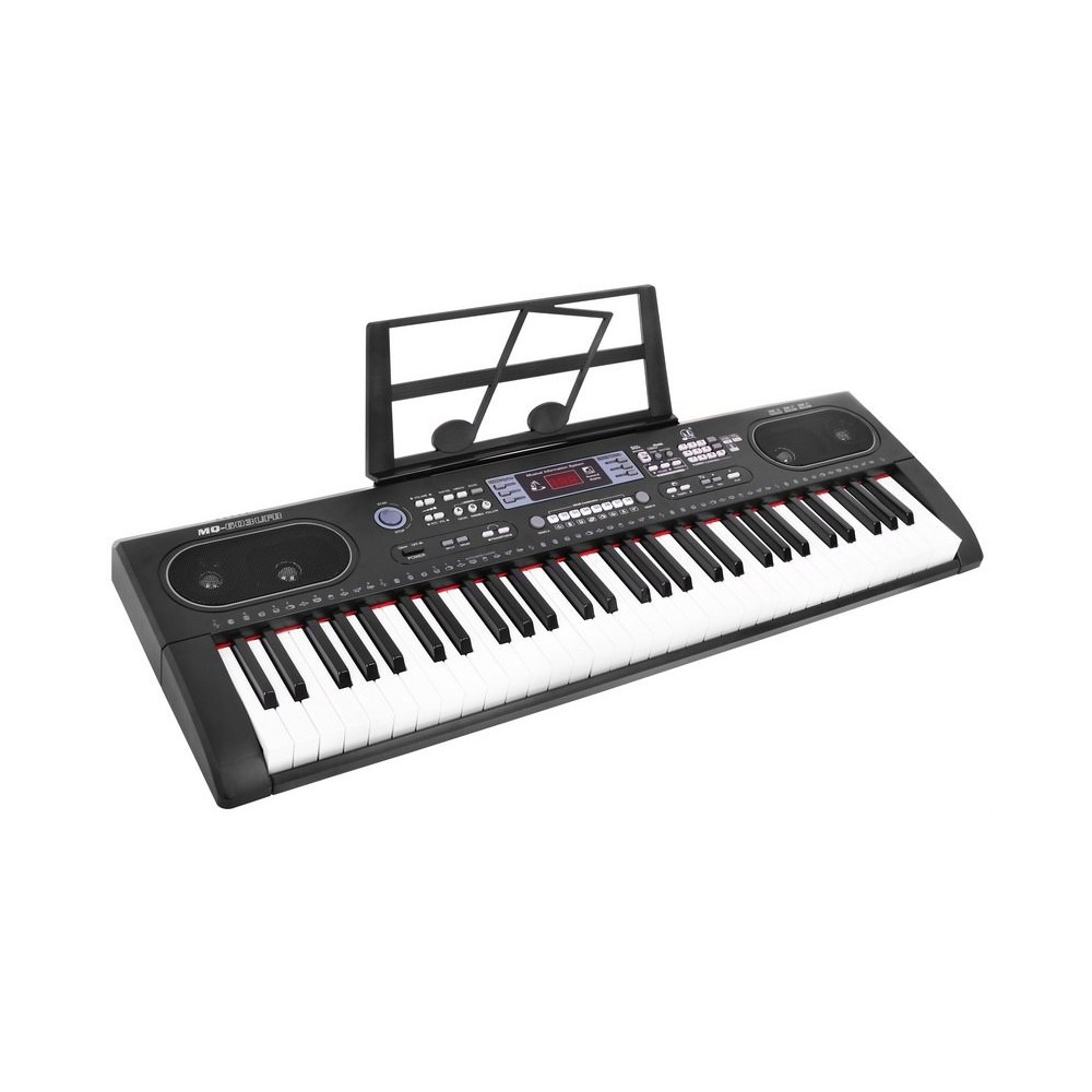 JOKO Veľké Detské klávesy 94cm + mikrofón, Funkcia TAKTOMETRA, USB vstup, Bluetooth režim, 61 dynamických kláves, čierne