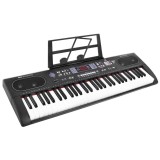 JOKO Veľké Detské klávesy 94cm + mikrofón, Funkcia TAKTOMETRA, USB vstup, Bluetooth režim, 61 dynamických kláves, čierne