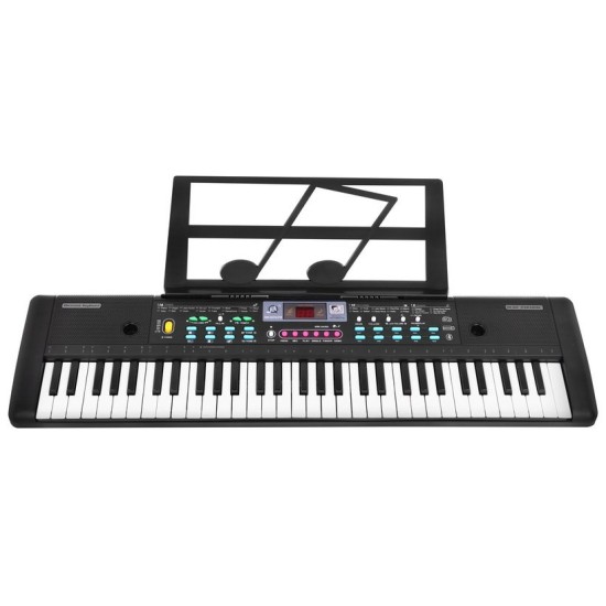JOKO Detské klávesy 76cm s mikrofónom + USB vstup, Bluetooth, Adaptér, čierne