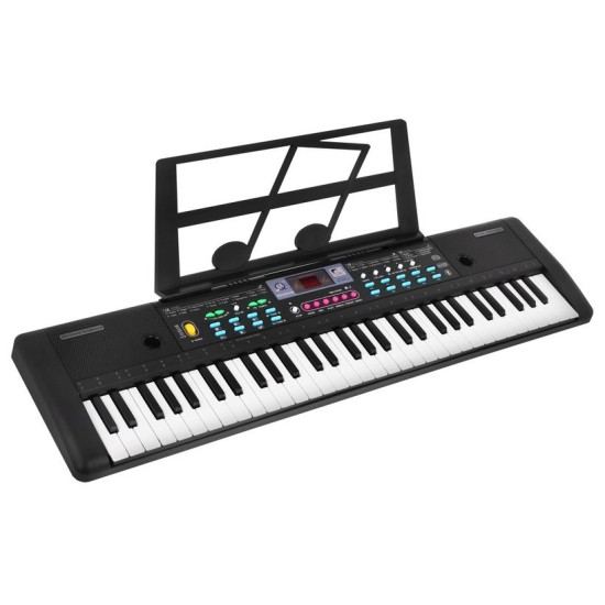 JOKO Detské klávesy 76cm s mikrofónom + USB vstup, Bluetooth, Adaptér, čierne
