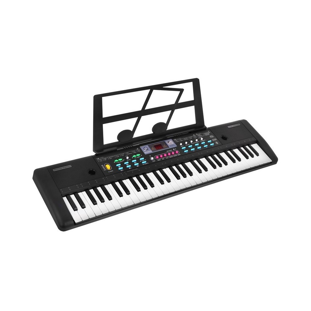 JOKO Detské klávesy 76cm s mikrofónom + USB vstup, Bluetooth, Adaptér, čierne