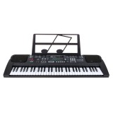 JOKO Detské klávesy 70cm s mikrofónom, USB vstup, Funkcia Taktometra, stereo reproduktory + Adaptér, čierne
