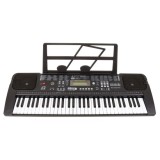 JOKO Detské klávesy 70cm s mikrofónom, USB vstup, Funkcia Taktometra, stereo reproduktory + Adaptér, čierne