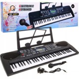 JOKO Detské klávesy 70 cm s mikrofónom, USB vstupom, Bluetooth, Funkcia Taktometra, Stereo reproduktory, čierne