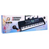 JOKO Detské klávesy 70 cm s mikrofónom, USB vstupom, Bluetooth, Funkcia Taktometra, Stereo reproduktory, čierne
