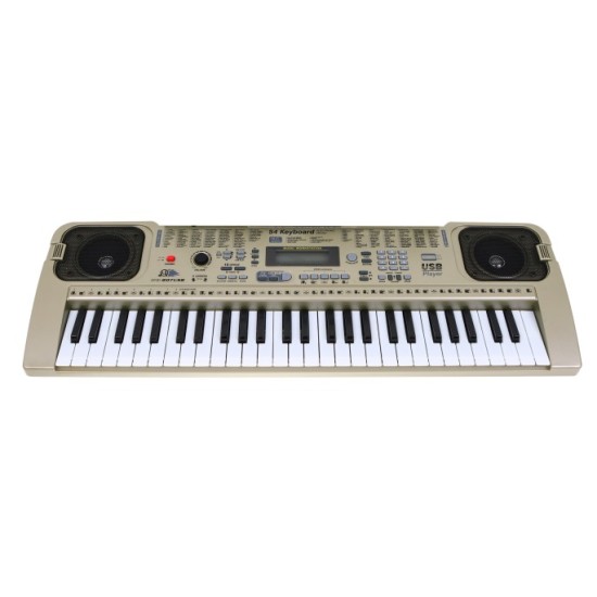 JOKO Detské Klávesey 70cm MQ807 s mikrofónom + USB vstup, strieborné