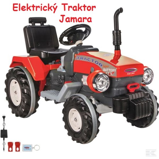 JAMARA Elektrický traktor Power Drag 12V, červený