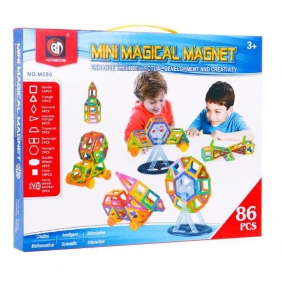 JOKO Magnetické stavebnica 86ks
