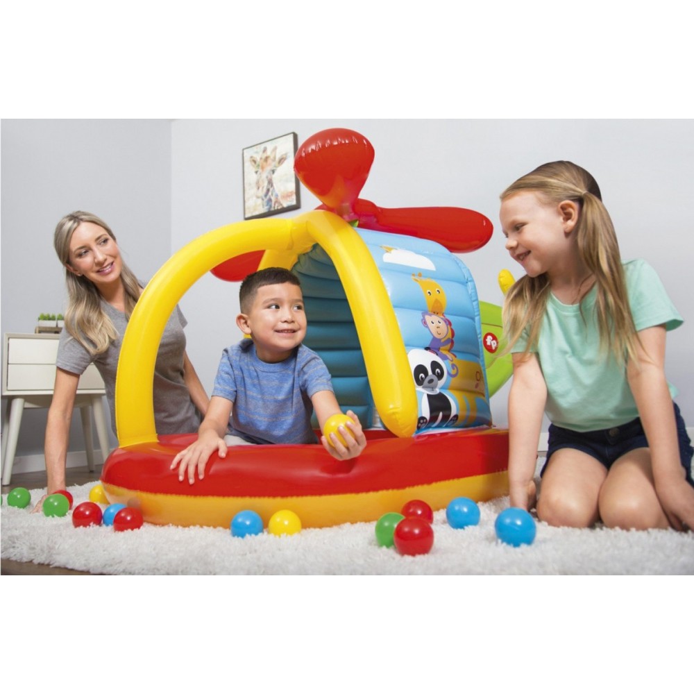 Bestway 93538 Fisher-Price Veľký Nafukovací Vrtulník s loptičkami 25ks