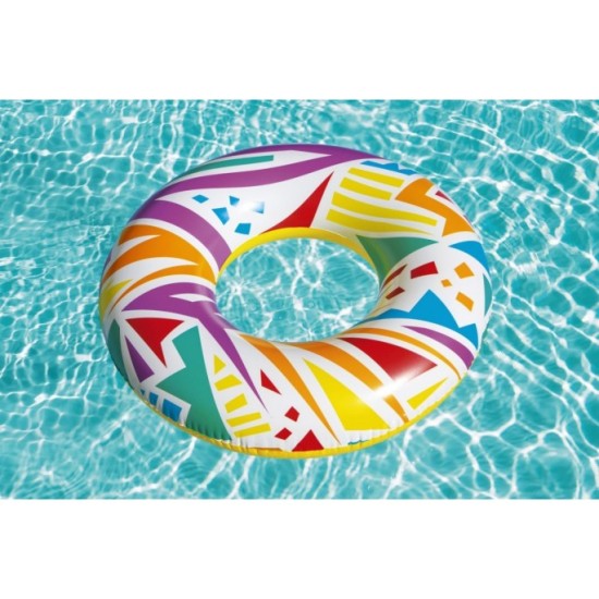 Bestway 36228 Nafukovacie Koleso Geometric Wheel 107cm, nosnosť 80kg, biele