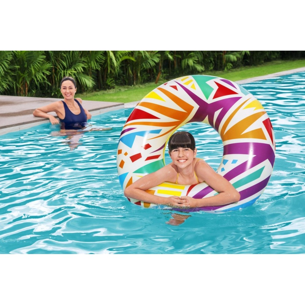 Bestway 36228 Nafukovacie Koleso Geometric Wheel 107cm, nosnosť 80kg, biele