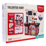 JOKO Veľká Detská kuchynka s tečúcou vodou, svetlom, zvukom a chladničkou 84cm , červená