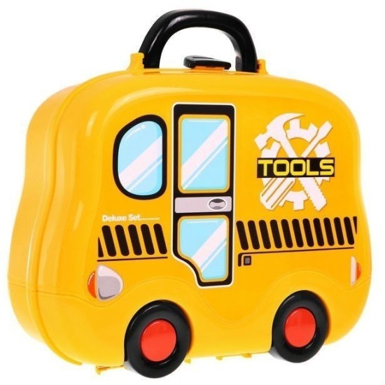 JOKO Detský kufrík s náradím, autobus, žltý
