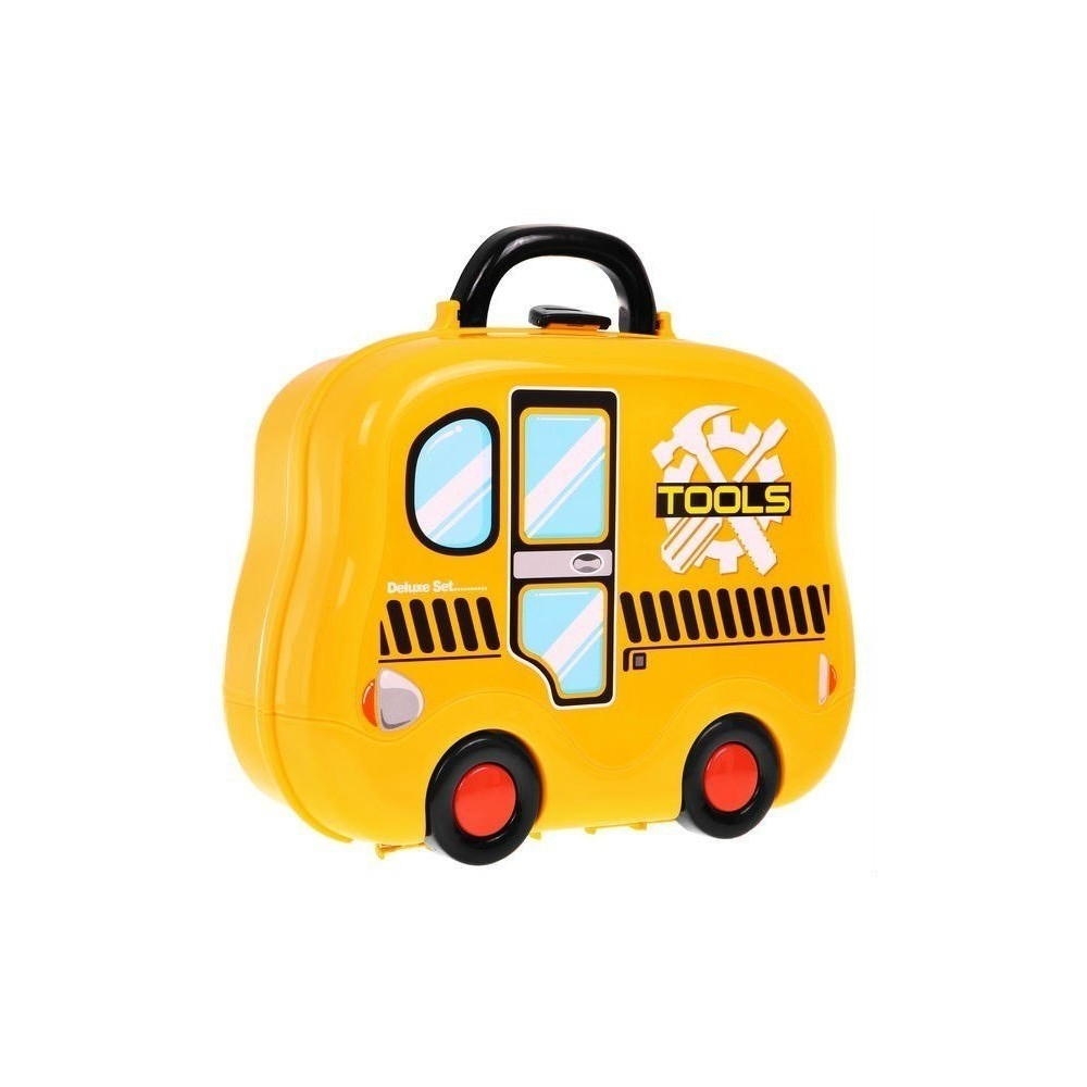 JOKO Detský kufrík s náradím, autobus, žltý