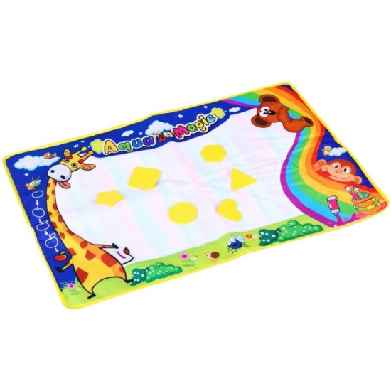 Veľká Vodná podložka, tabuľa na kreslenie do nekonečna vodou 75cm + penové obrázky