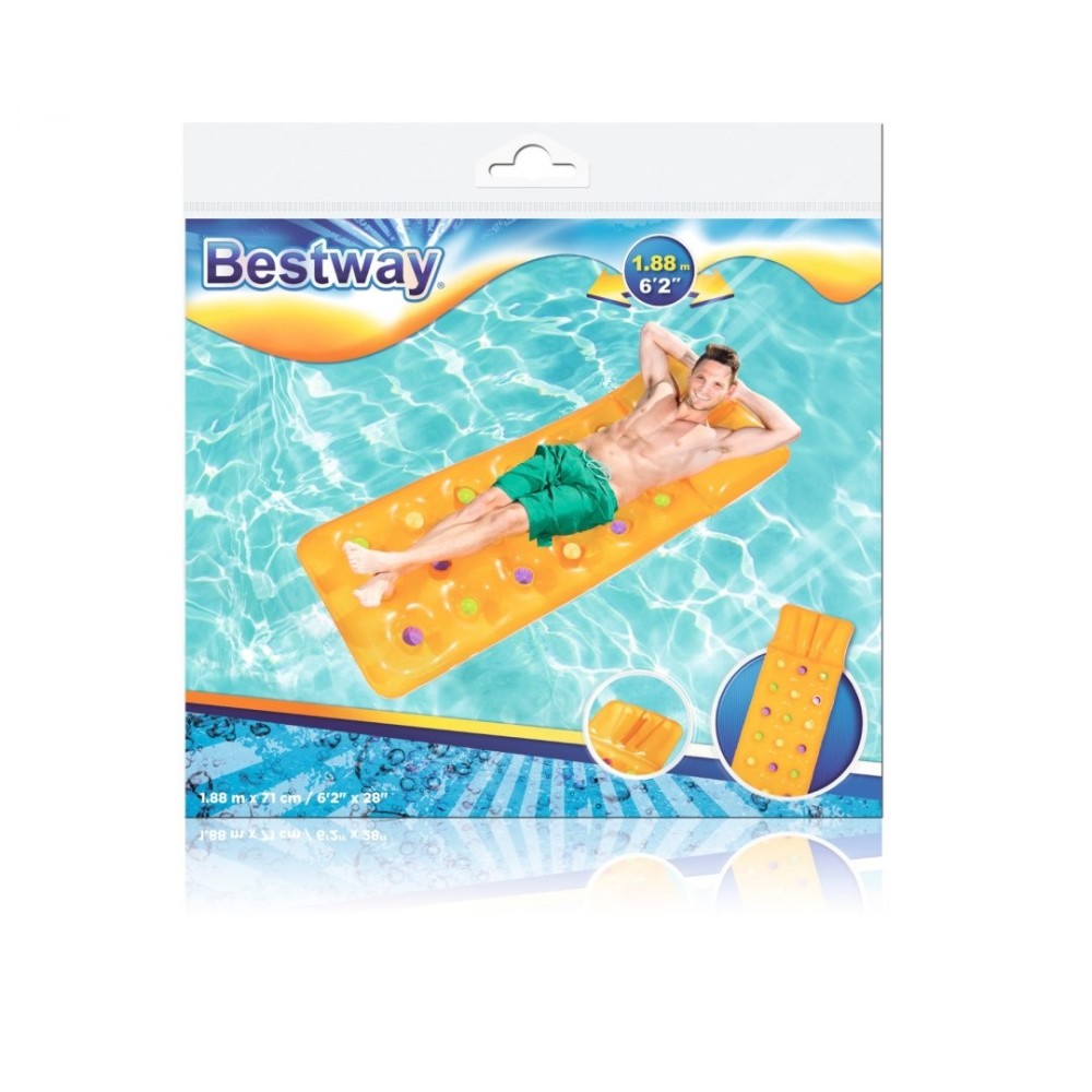 Bestway 43014 Nafukavací matrac 188 x 71 cm, oranžový