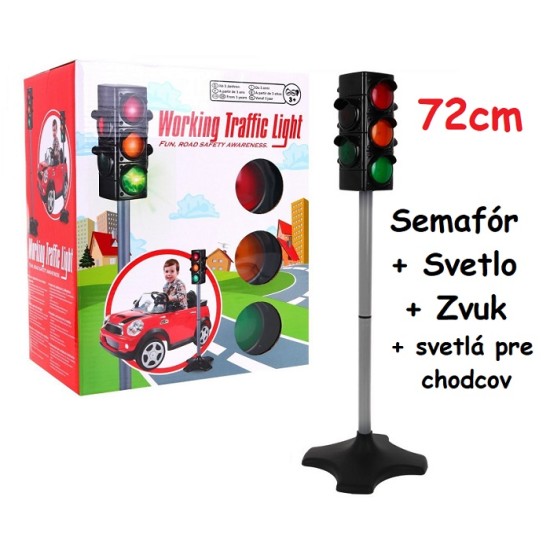 JOKO Interaktívny Semafór pre deti 72cm so zvukom a svetlom + svetlá pre chodcov