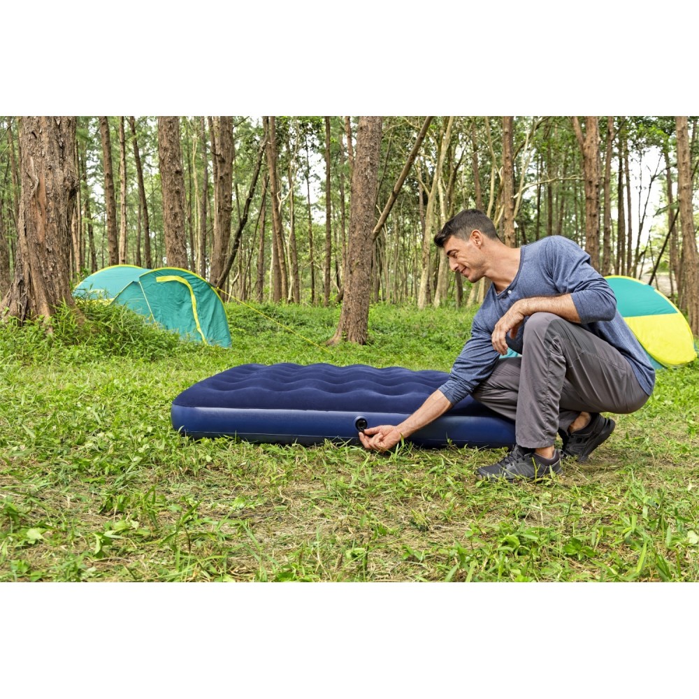 BESTWAY 67003 Nafukovací matrac, posteľ pre 2 osoby 203x152x22cm, modrá