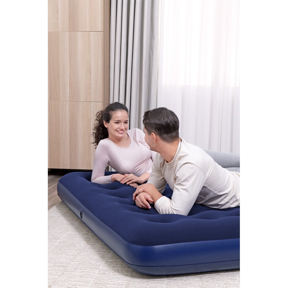 Bestway 67004 Nafukavací matrac, posteľ pre 2 osoby Velvet KING 203 cm x 182 cm, modrý