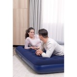 Bestway 67004 Nafukavací matrac, posteľ pre 2 osoby Velvet KING 203 cm x 182 cm, modrý