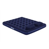 Bestway 67374 Nafukovacia semišová dvojposteľ Air Bed Klasik King 203 x 152 x 22 cm + pumpa + nafukovacie vankúše 2ks, modrá