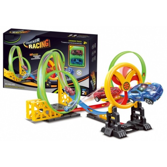 JOKO Extrémna Autodráha Tracker Racing s Kruhom + autá na batérie s LED svetlom