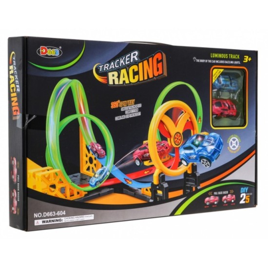 JOKO Extrémna Autodráha Tracker Racing s Kruhom + autá na batérie s LED svetlom