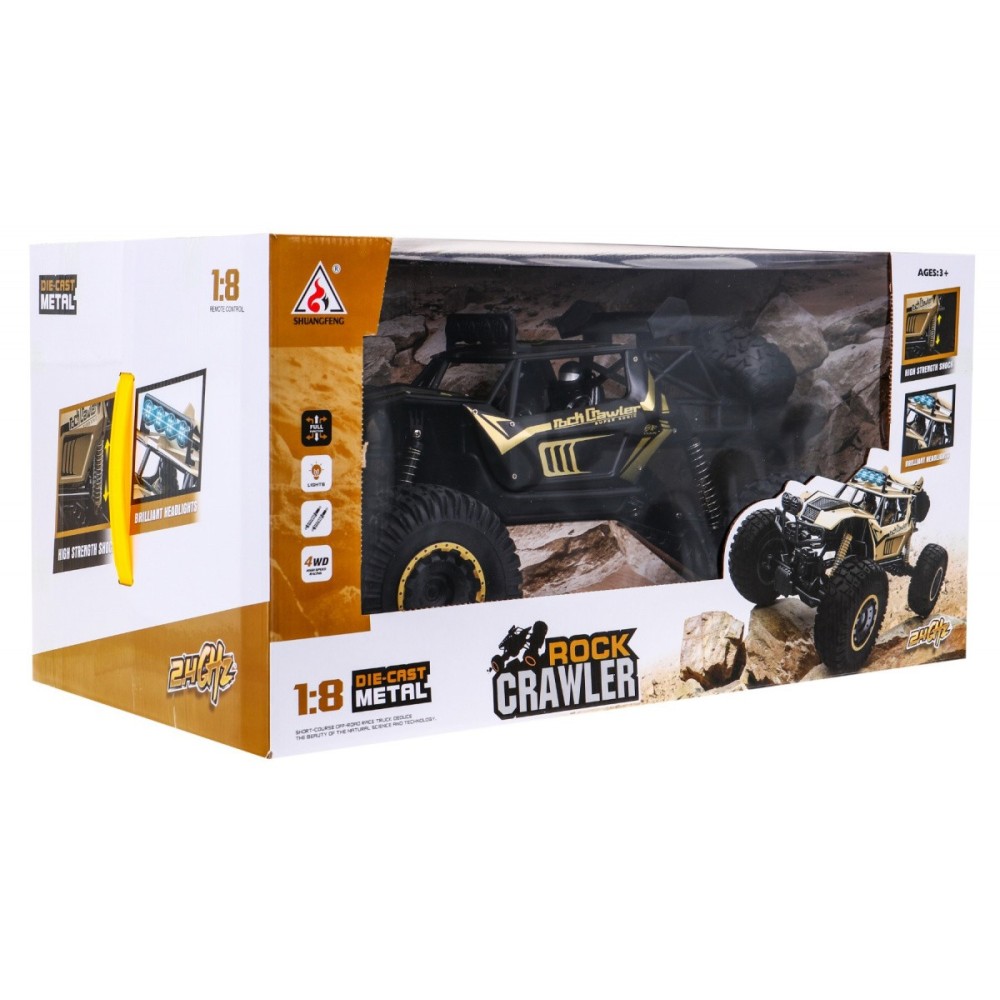 JOKO RC Kovové Autíčko Mega Crawler 1:8 na diaľkové ovládanie, čierne