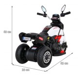 JOKO Elektrická motorka Fast Tourist 83cm, kožené sedadlo, biela