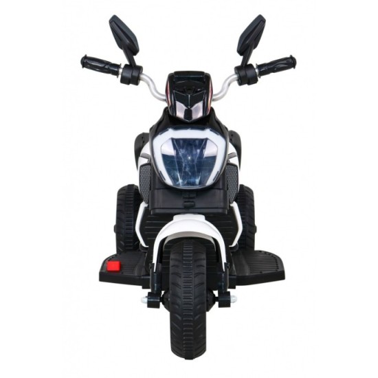 JOKO Elektrická motorka Fast Tourist 83cm, kožené sedadlo, biela