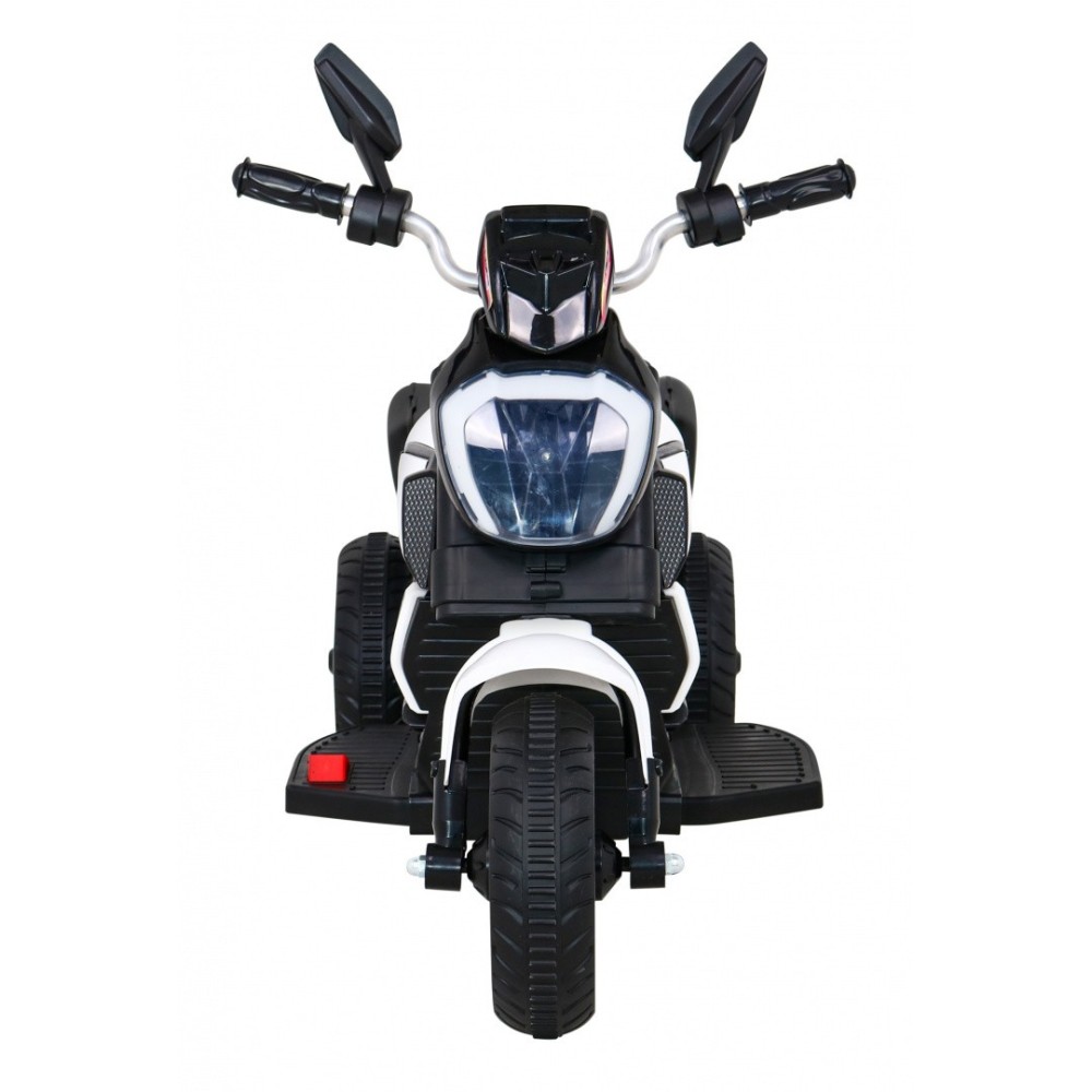 JOKO Elektrická motorka Fast Tourist 83cm, kožené sedadlo, biela