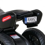 JOKO Elektrická motorka Fast Tourist 83cm, kožené sedadlo, biela