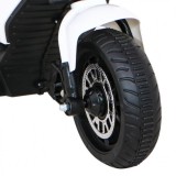 JOKO Elektrická motorka Fast Tourist 83cm, kožené sedadlo, biela