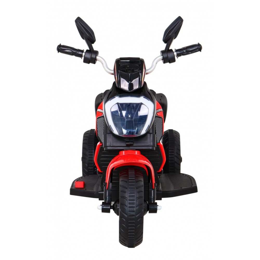 JOKO Elektrická motorka Fast Tourist 83cm, kožené sedadlo, červená