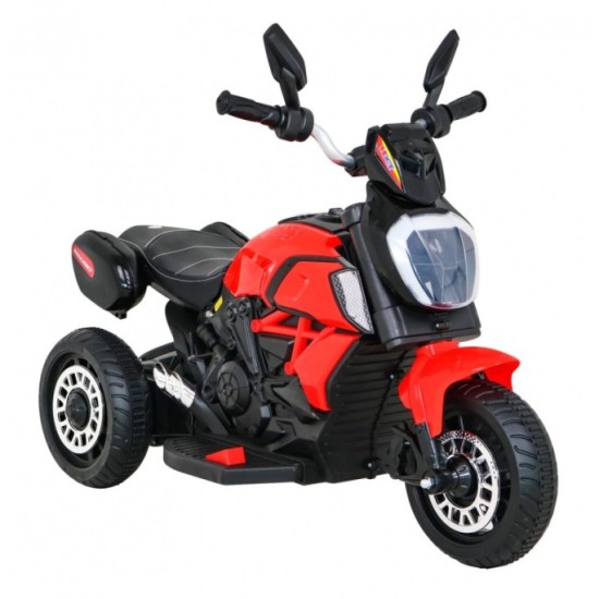 JOKO Elektrická motorka Fast Tourist 83cm, kožené sedadlo, červená