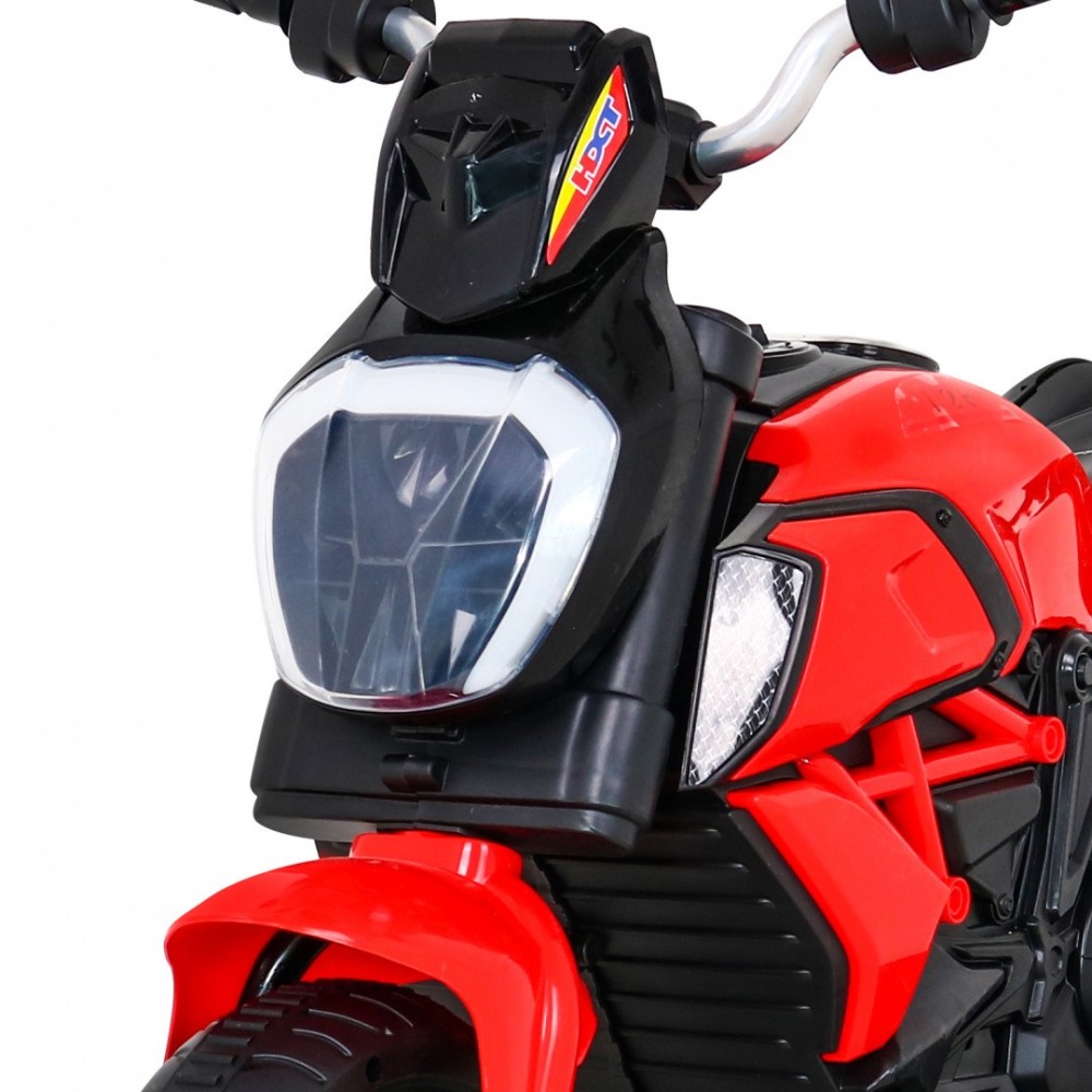 JOKO Elektrická motorka Fast Tourist 83cm, kožené sedadlo, červená