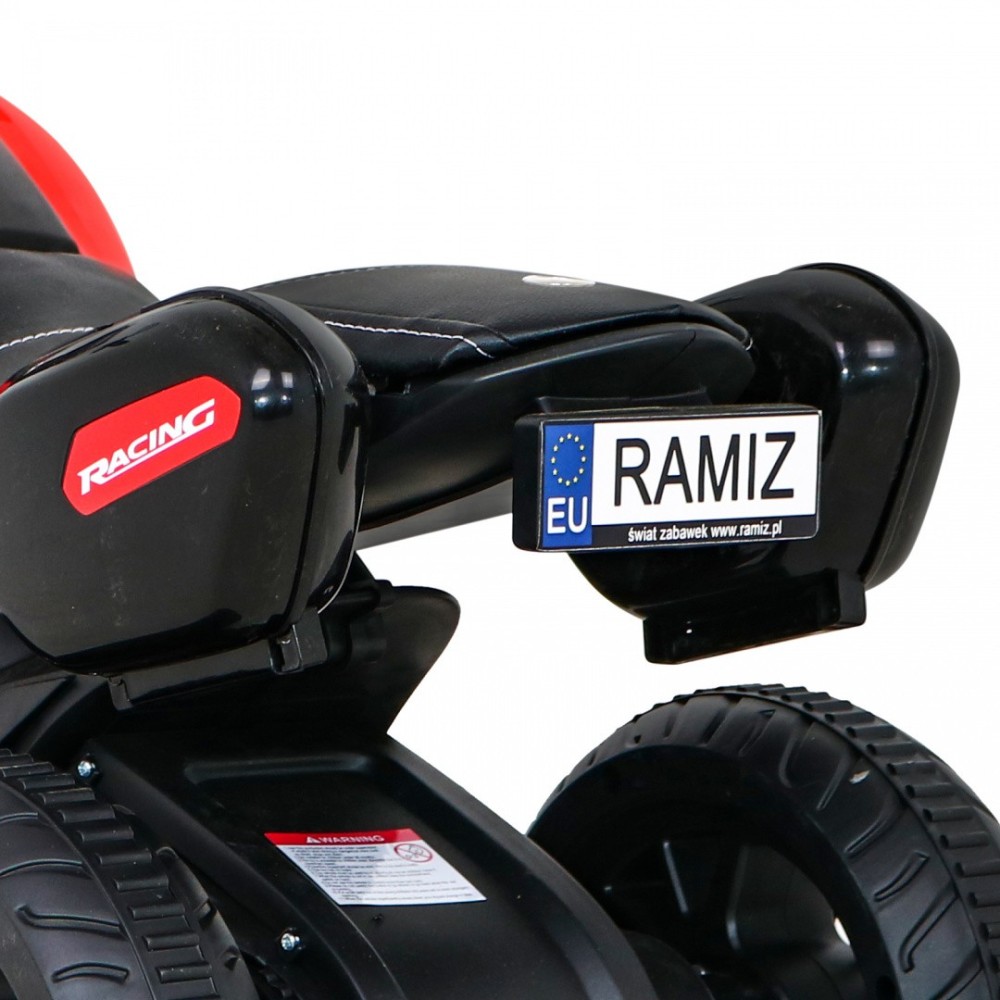 JOKO Elektrická motorka Fast Tourist 83cm, kožené sedadlo, červená