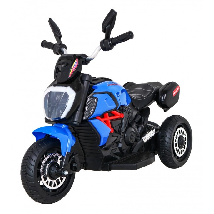 JOKO Elektrická motorka Fast Tourist 83cm, kožené sedadlo, modrá