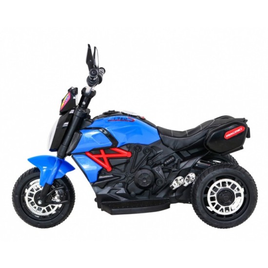 JOKO Elektrická motorka Fast Tourist 83cm, kožené sedadlo, modrá