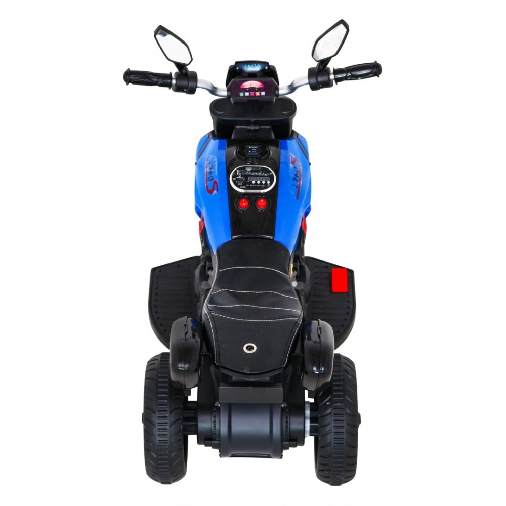 JOKO Elektrická motorka Fast Tourist 83cm, kožené sedadlo, modrá