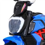 JOKO Elektrická motorka Fast Tourist 83cm, kožené sedadlo, modrá