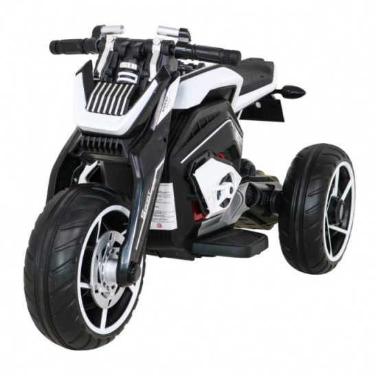 JOKO Elektrická motorka Future 109cm, penové kolesá, biela