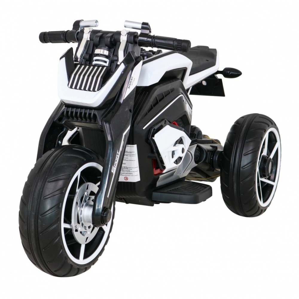 JOKO Elektrická motorka Future 109cm, penové kolesá, biela