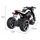 JOKO Elektrická motorka Future 109cm, penové kolesá, biela