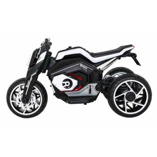 JOKO Elektrická motorka Future 109cm, penové kolesá, biela