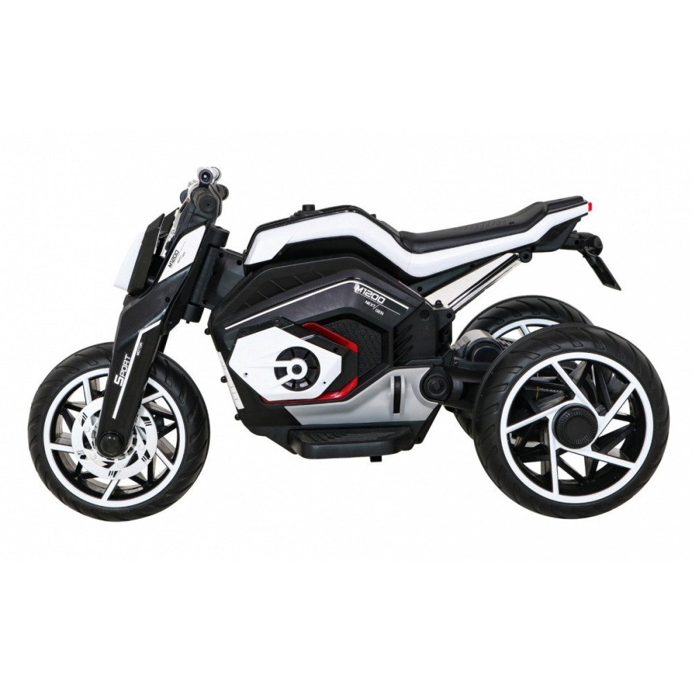 JOKO Elektrická motorka Future 109cm, penové kolesá, biela