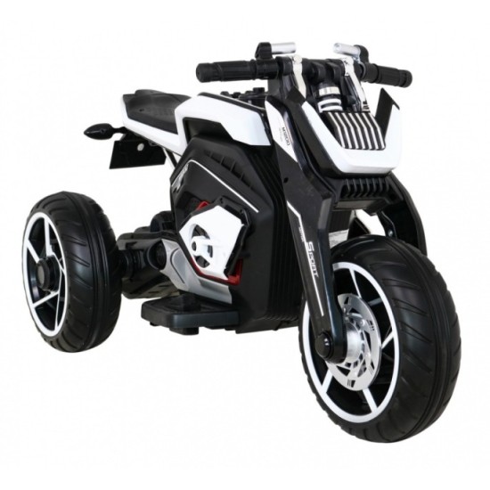 JOKO Elektrická motorka Future 109cm, penové kolesá, biela