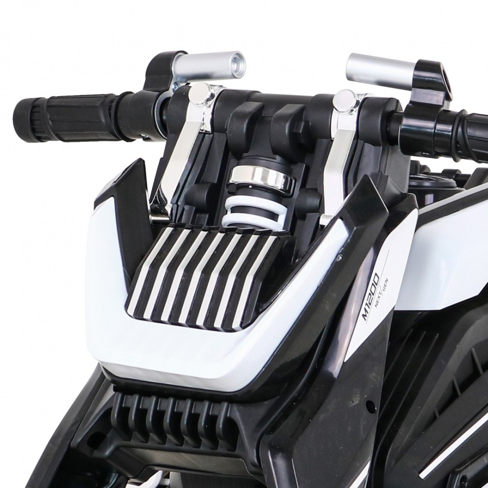 JOKO Elektrická motorka Future 109cm, penové kolesá, biela
