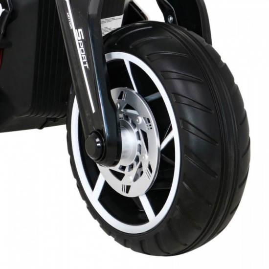 JOKO Elektrická motorka Future 109cm, penové kolesá, biela