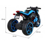 JOKO Elektrická motorka Future 109cm, penové kolesá, modrá